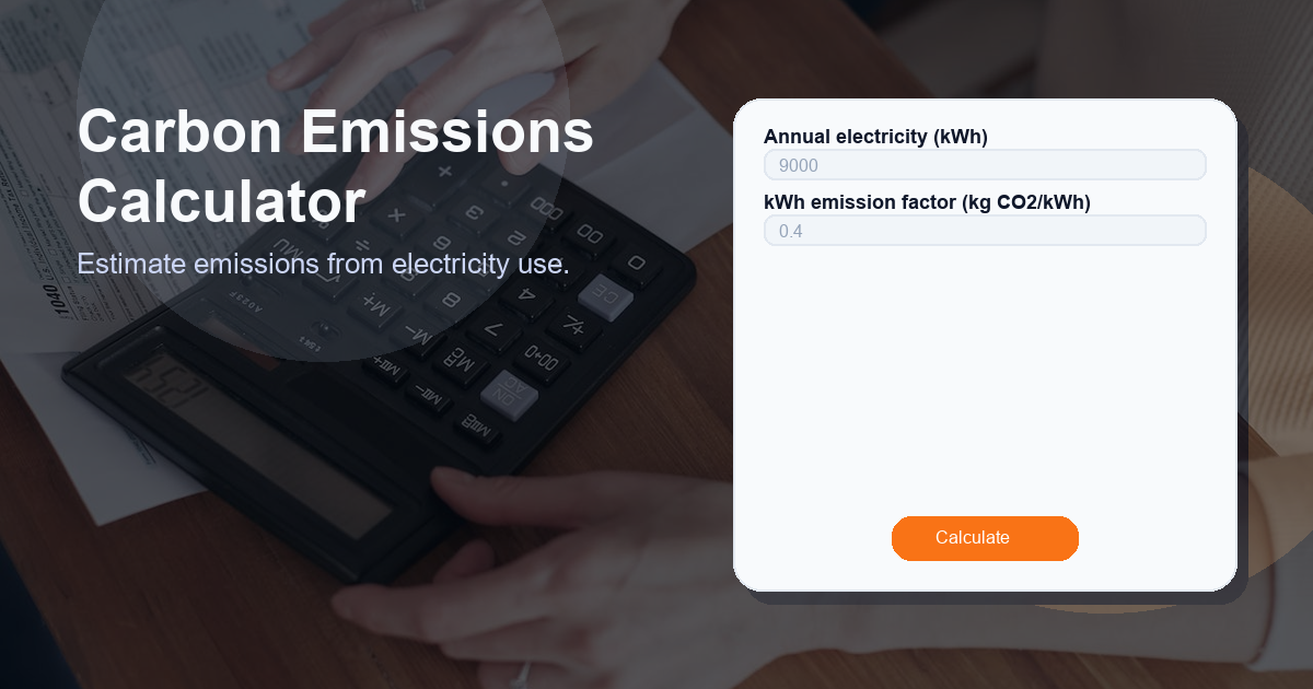 Estimate emissions from electricity use.