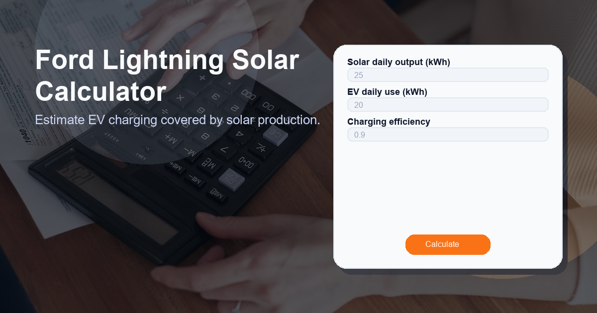 Estimate EV charging covered by solar production.