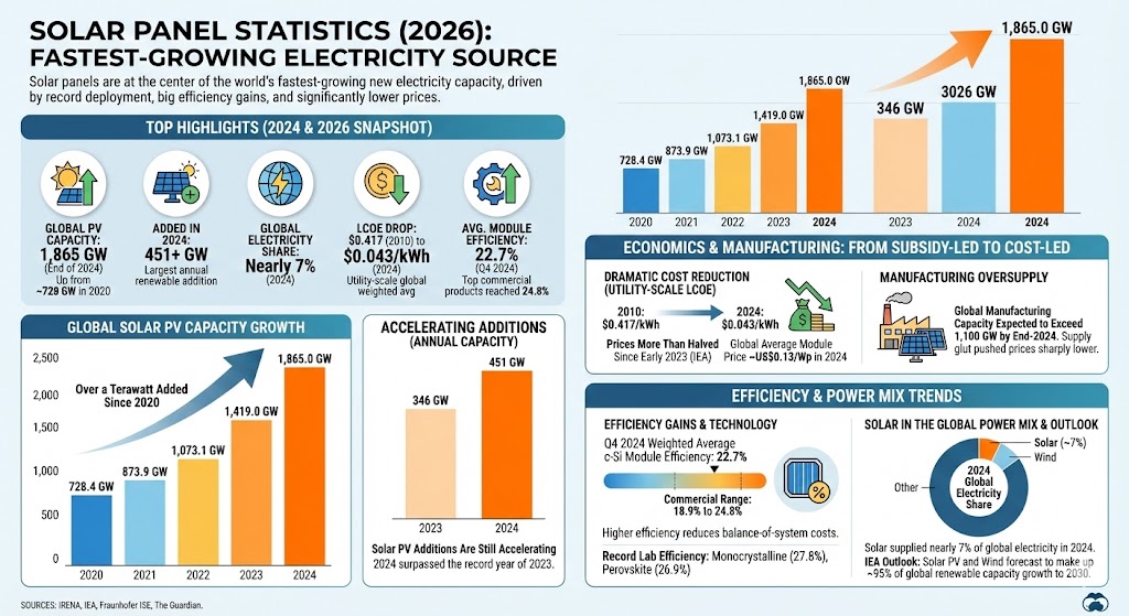 solar panels statistics